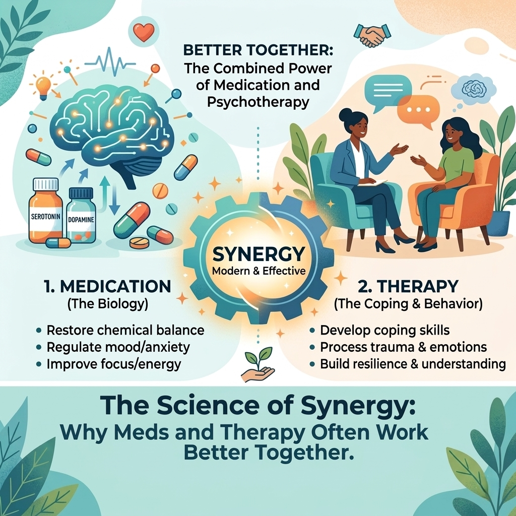 The Science of Synergy: Why Meds and Therapy Often Work Better Together